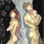 "Adán y Eva de noche", óleo sobre tabla, 60x30 cm, (2002)