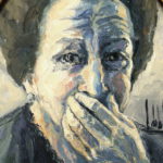 "Retrato de mi abuela", óleo sobre tabla ovalada, 45x35 cm, (2010)