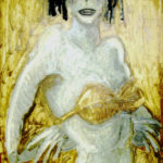 "Bañisa dorada", óleo sobre tabla, 102x50n cm, (2003)