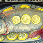 "Besugo", óleo sobre lienzo, 60x133 cm, (1999)