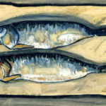 "Dos sardinas I", óleo sobre tabla, 21x33 cm (1999)