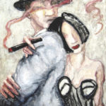 "El humo ciega tus ojos", óleo sobre tabla, 100x60 cm, (2005)