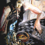 "Fumadora aturdida", óleo sobre tabla, 90x80 cm, (2000)