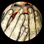 "Rostro asombrado", óleo sobre lienzo, 50 cm diámetro, (2009)