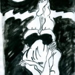 "Bañista tumbada", óleo sobre papel, 33x23 cm, (2007)