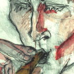 "Fumadora de puro", óleo y grafito sobre papel, 42x30 cm, (2010)
