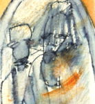 "Sastre", acuarela sobre papel, 18x6 cm, (1999)