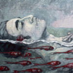 "Nadador acompañado", óleo sobre lienzo, 60x73 cm, 2018